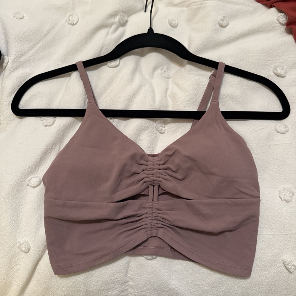 Athleta Purple Ruched Crop Camisole